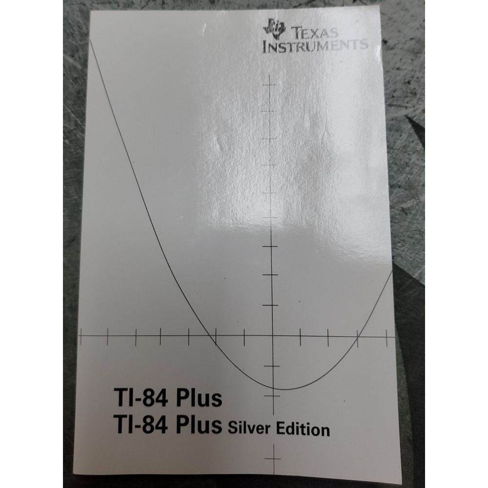 Ti 84 Plus Silver Edition Manual Guidebook 2004 Tex Instruments Index 216 pages‎